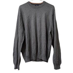 Brooks Brothers Men Cashmere Blend Sweater Crew Neck Gray Size Large Winter City